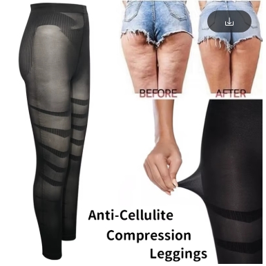 Side profile of high-waisted leggings showing stretch